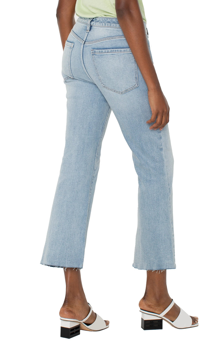 Hannah Hi-rise Crop Flare With Cut Hem in San Clemente