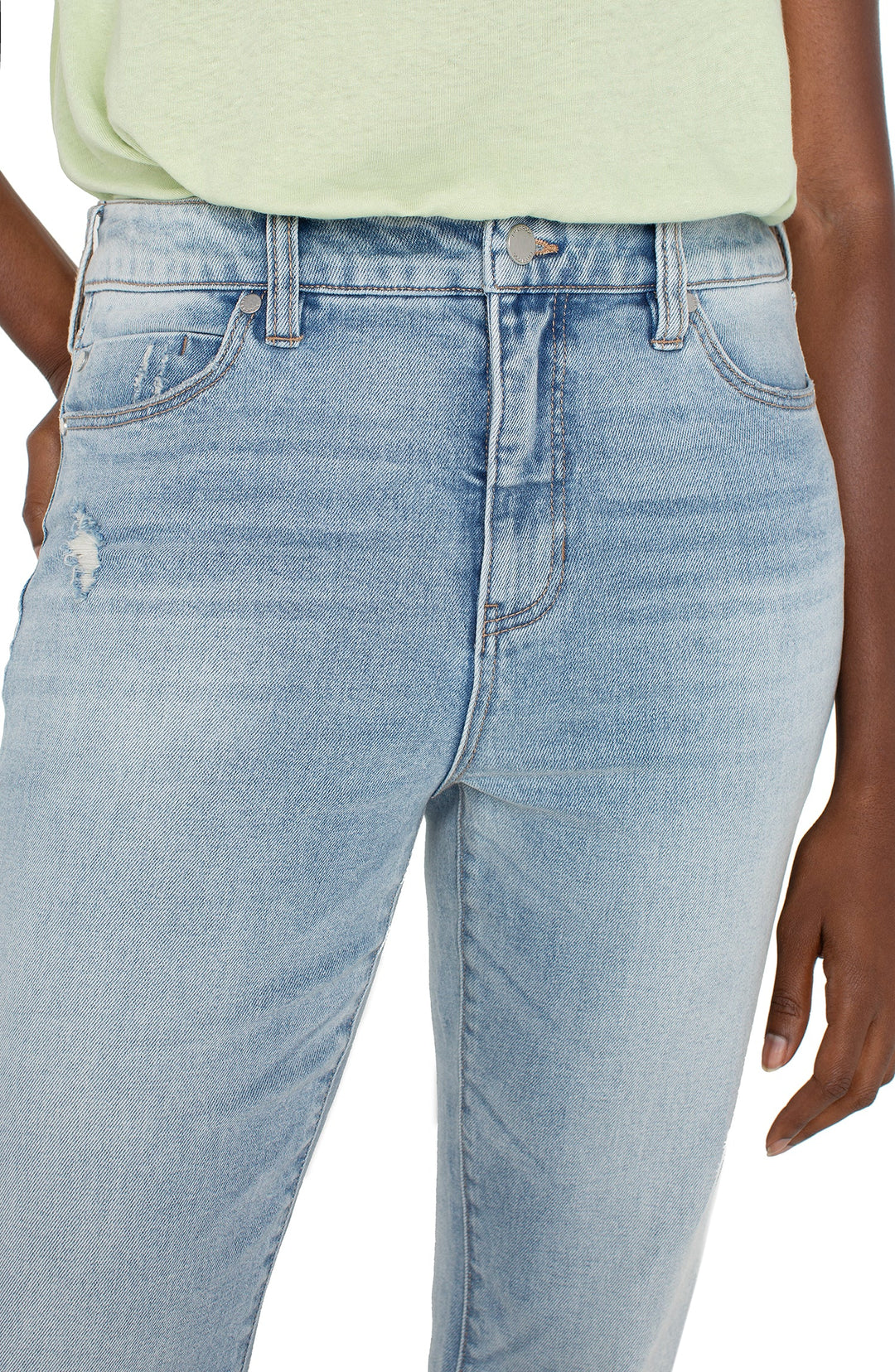 Hannah Hi-rise Crop Flare With Cut Hem in San Clemente