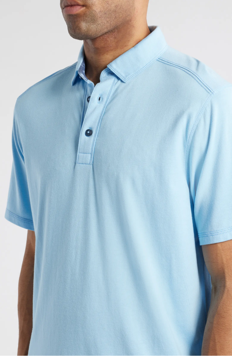 Harbor Isles Polo in Chambray Blue
