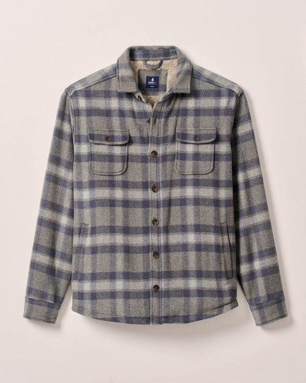 Hassler Cashmere Shacket in Light Grey Madison's Niche 