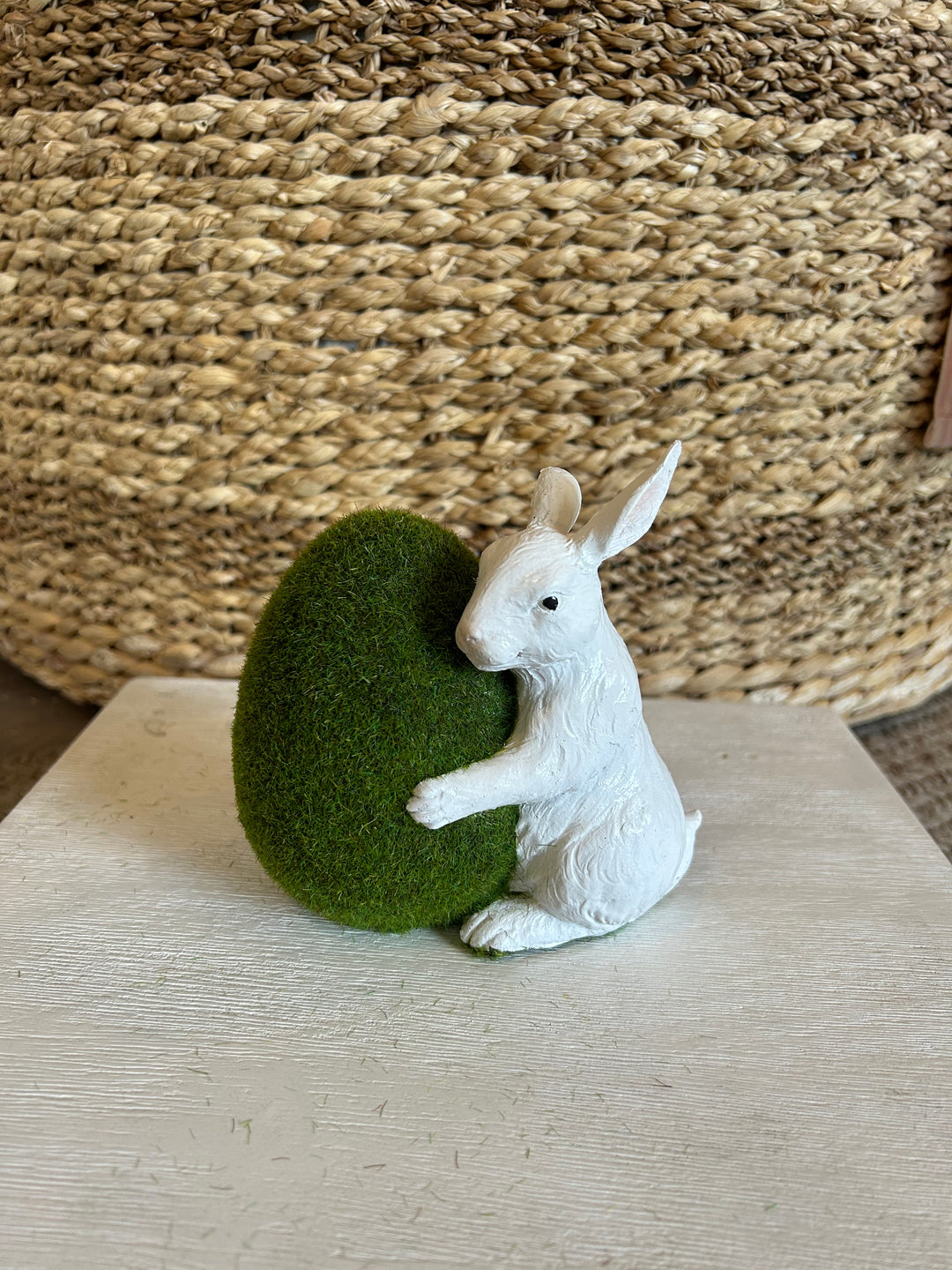 Moss Egg with White Rabbit