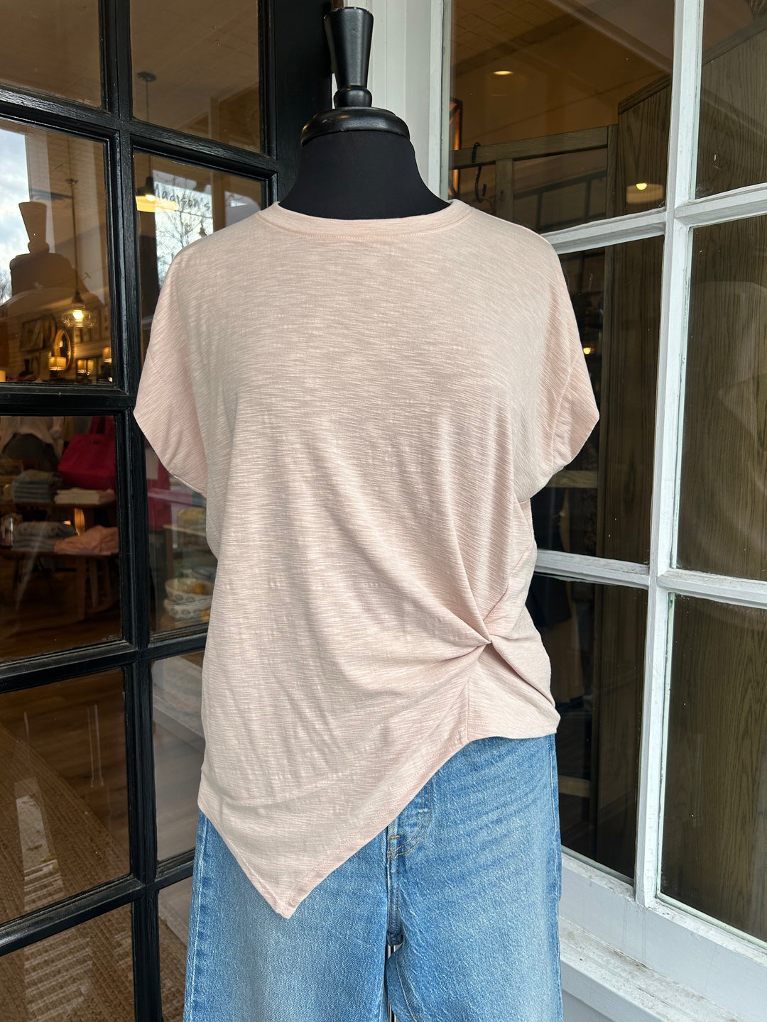 Annie Front Twist Short Sleeve Top - Madison's Niche 