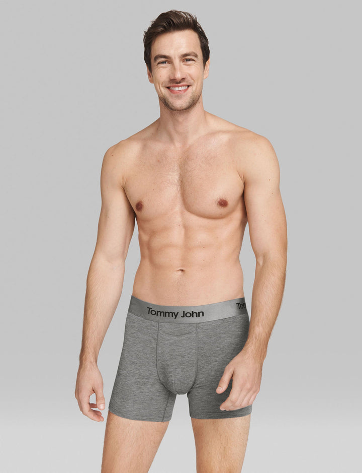 Second Skin 4" Boxer Brief in Heather Grey - Madison's Niche 