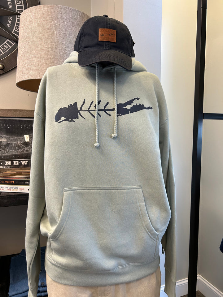 LI Fish Sweatshirt in Sage