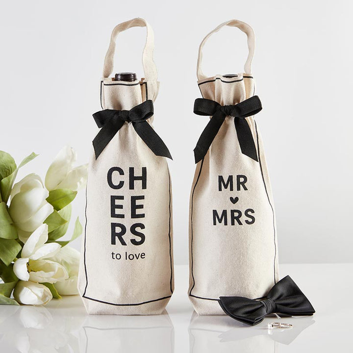Mr and Mrs Wine Bag