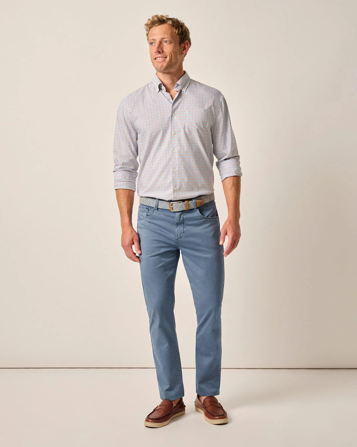 Carmel Sateen 5 Pocket Pant in Blue Horizon