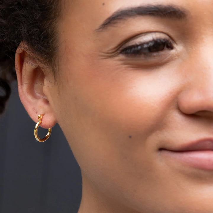 Peace Interchangeable Charm Earrings in Aqua Terra Gold