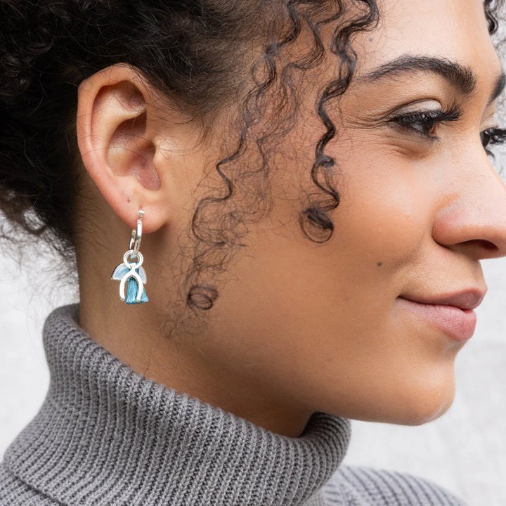 Healing Interchangeable Charm Earrings in Opalite Silver