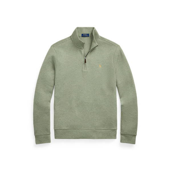 Jacquard Quarter-Zip Pullover in Greenery Madison's Niche 