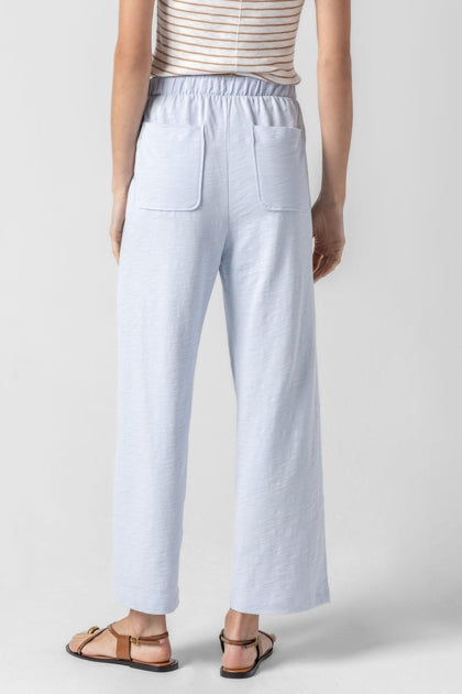 Knit Drawstring Pant in Sky