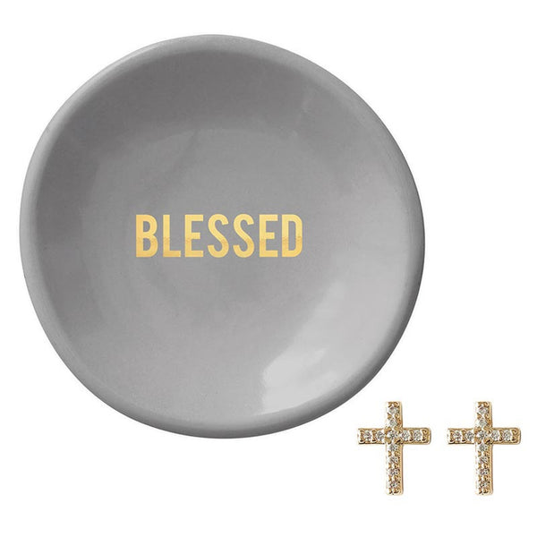 "Blessed" Earrings & Tray Set Madison's Niche 