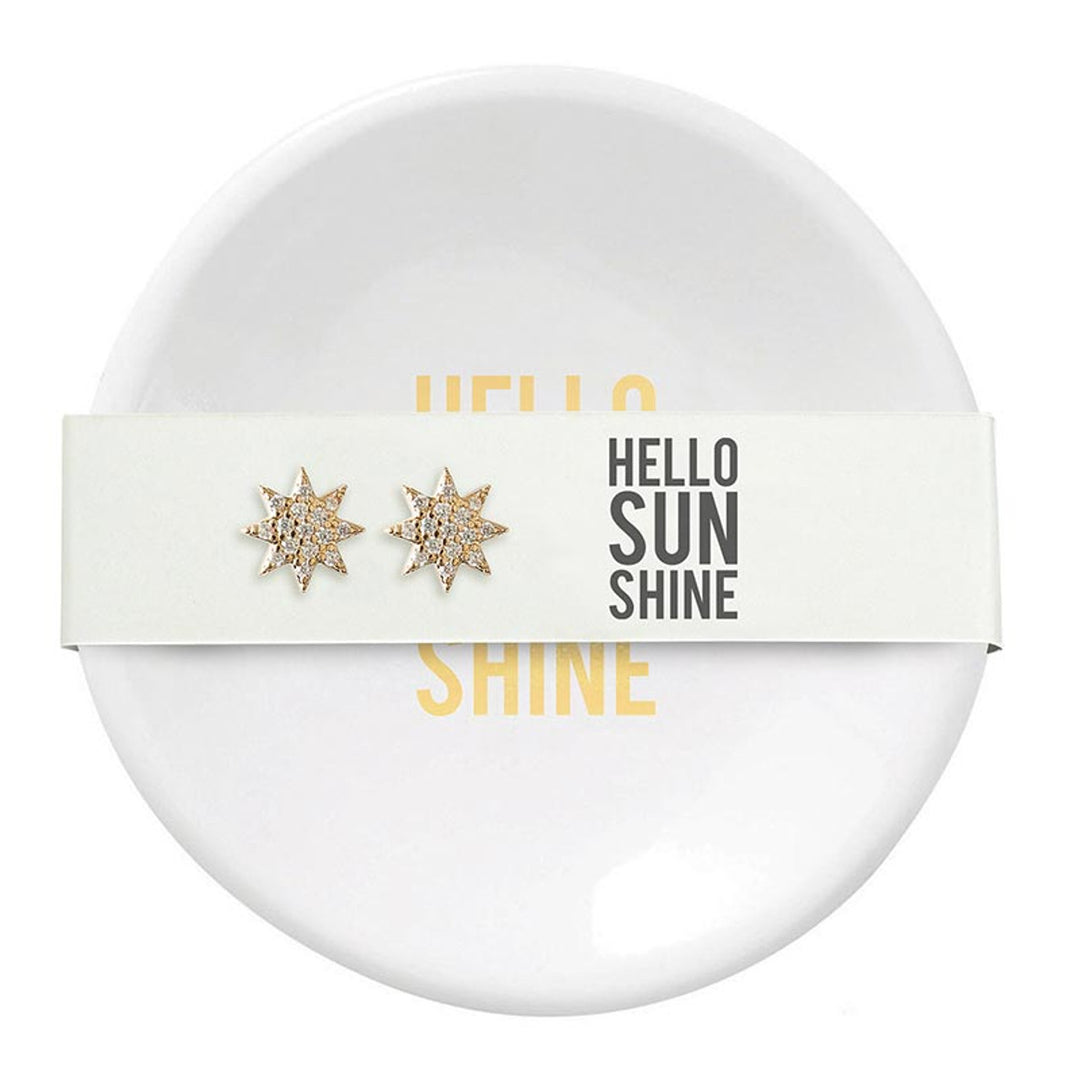 "Hello Sunshine" Earrings & Tray Set