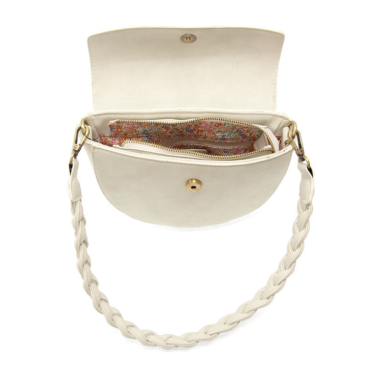 Luna Crescent Crossbody in White - Madison's Niche 