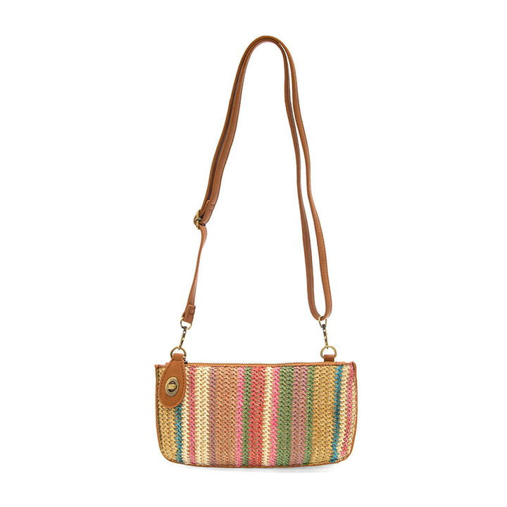 Solid Straw Mini Wristlet