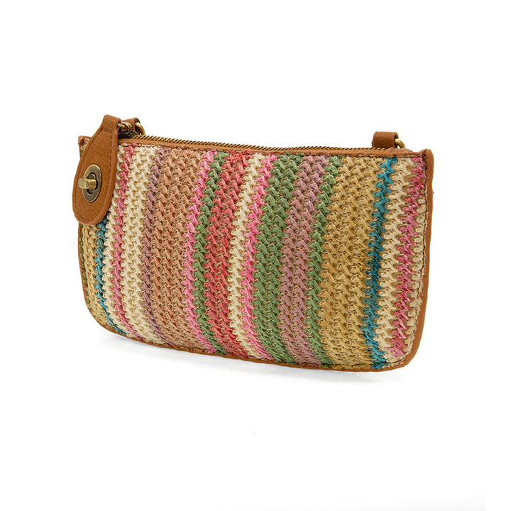 Solid Straw Mini Wristlet