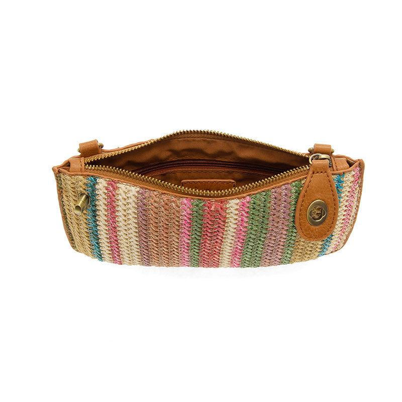 Solid Straw Mini Wristlet