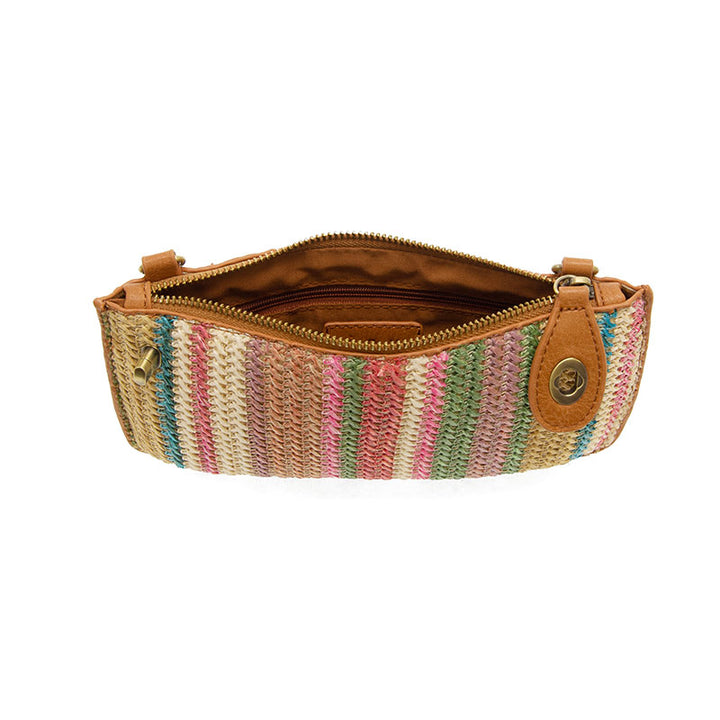 Solid Straw Mini Wristlet