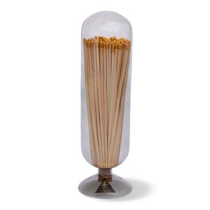 Fireplace Match Cloche with Gold Tips