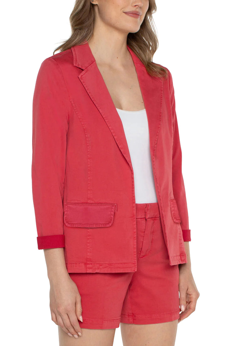 Fitted Blazer in Berry