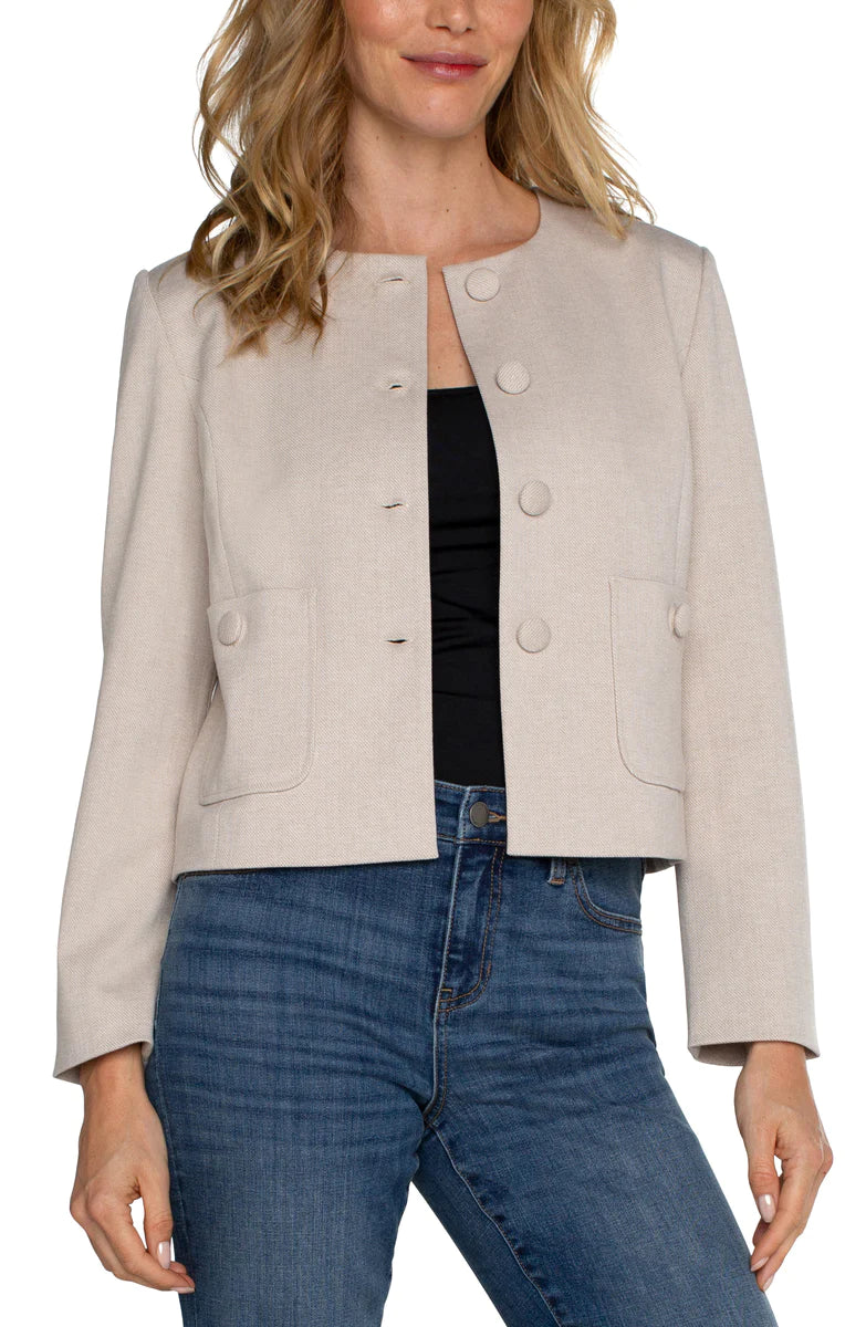 Boxy Cropped Jacket - Madison's Niche 