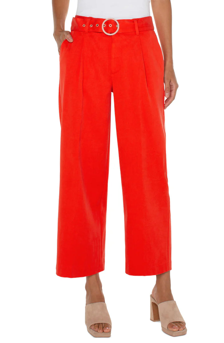 Belted Straight Trouser - Madison's Niche 