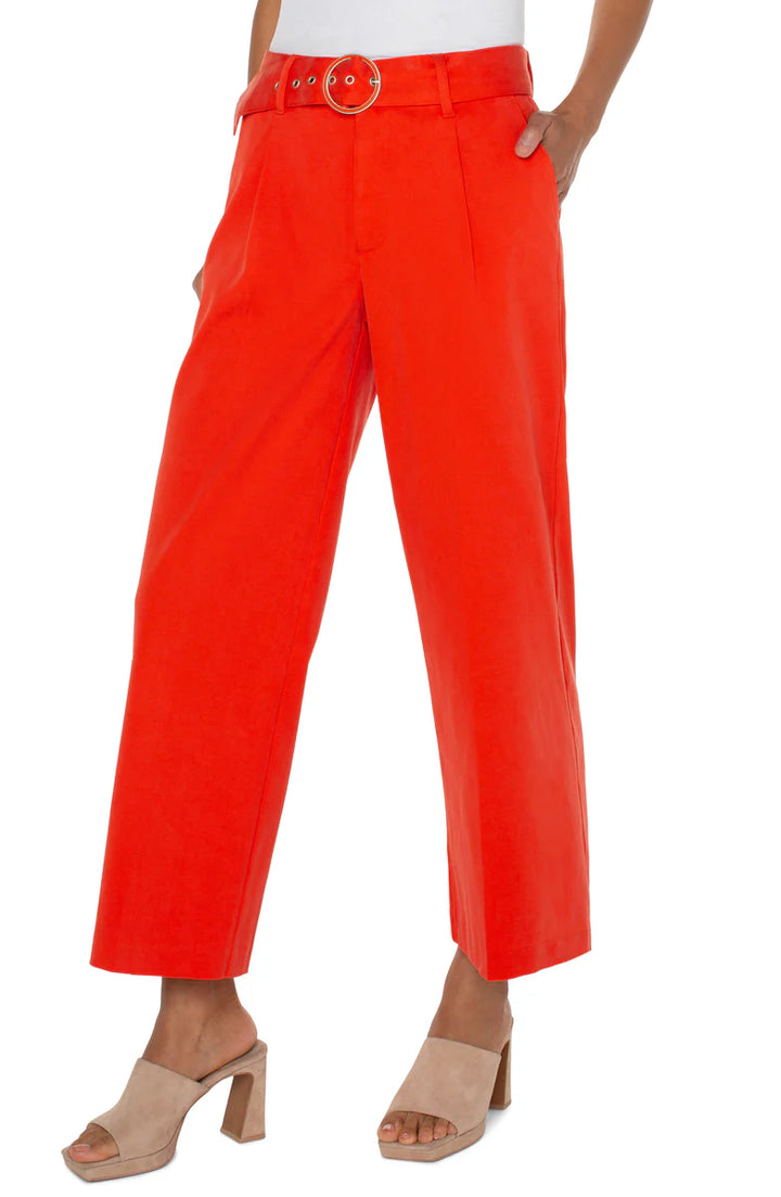 Belted Straight Trouser - Madison's Niche 