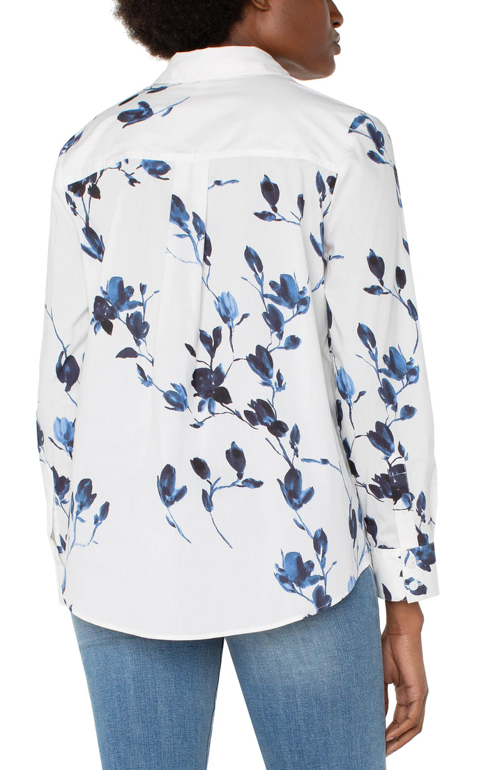 Long Sleeve Classic Fit Button Front