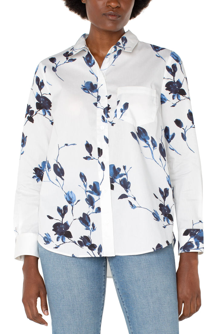 Long Sleeve Classic Fit Button Front