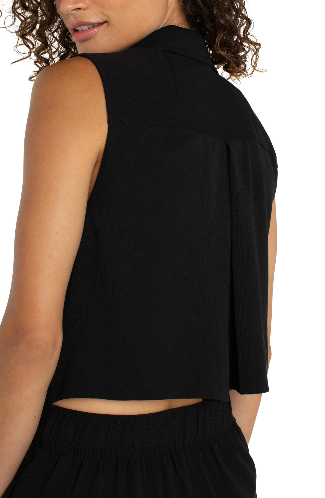 Black Sleeveless Wide Leg Jumpsuit