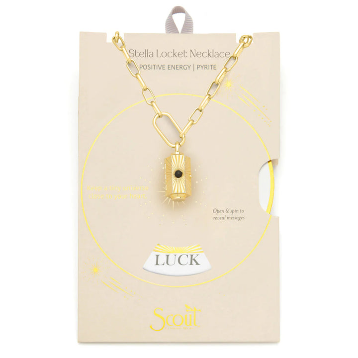 Positive Energy Stella Necklace in Pyrite Gold