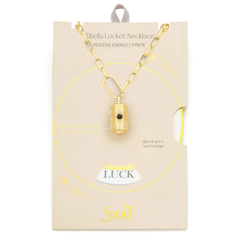 Positive Energy Stella Necklace in Pyrite Gold