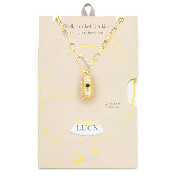 Positive Energy Stella Necklace in Pyrite Gold Madison's Niche 