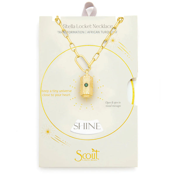Transformation Stella Necklace in African Turquoise Gold Madison's Niche 
