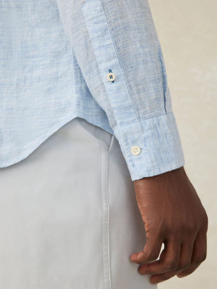 Laguna Linen Shirt in Light Blue Melange