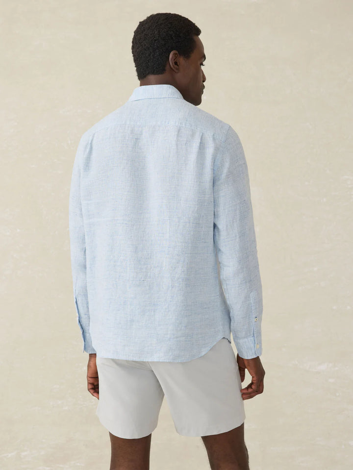 Laguna Linen Shirt in Light Blue Melange