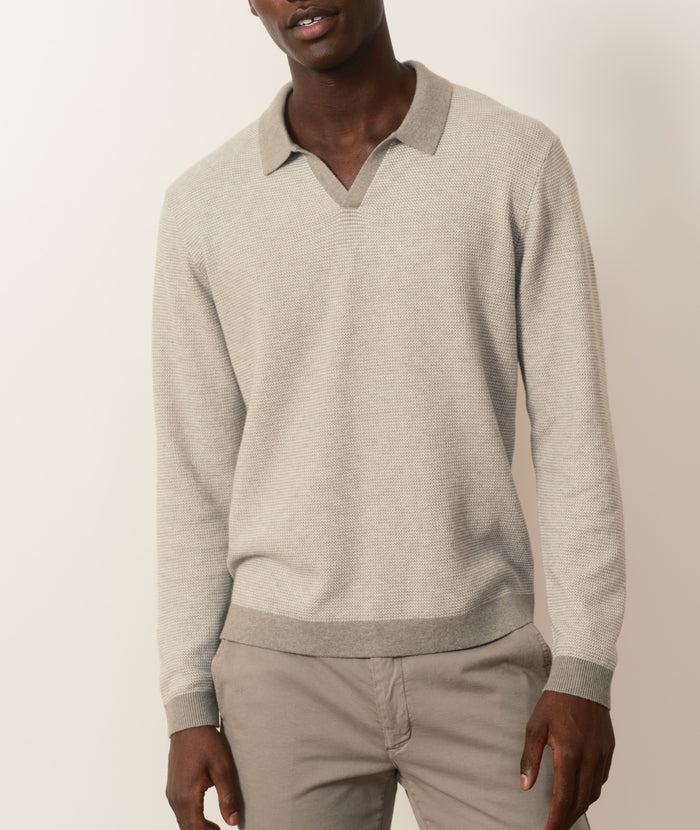 Liam Long Sleeve Sweater Polo