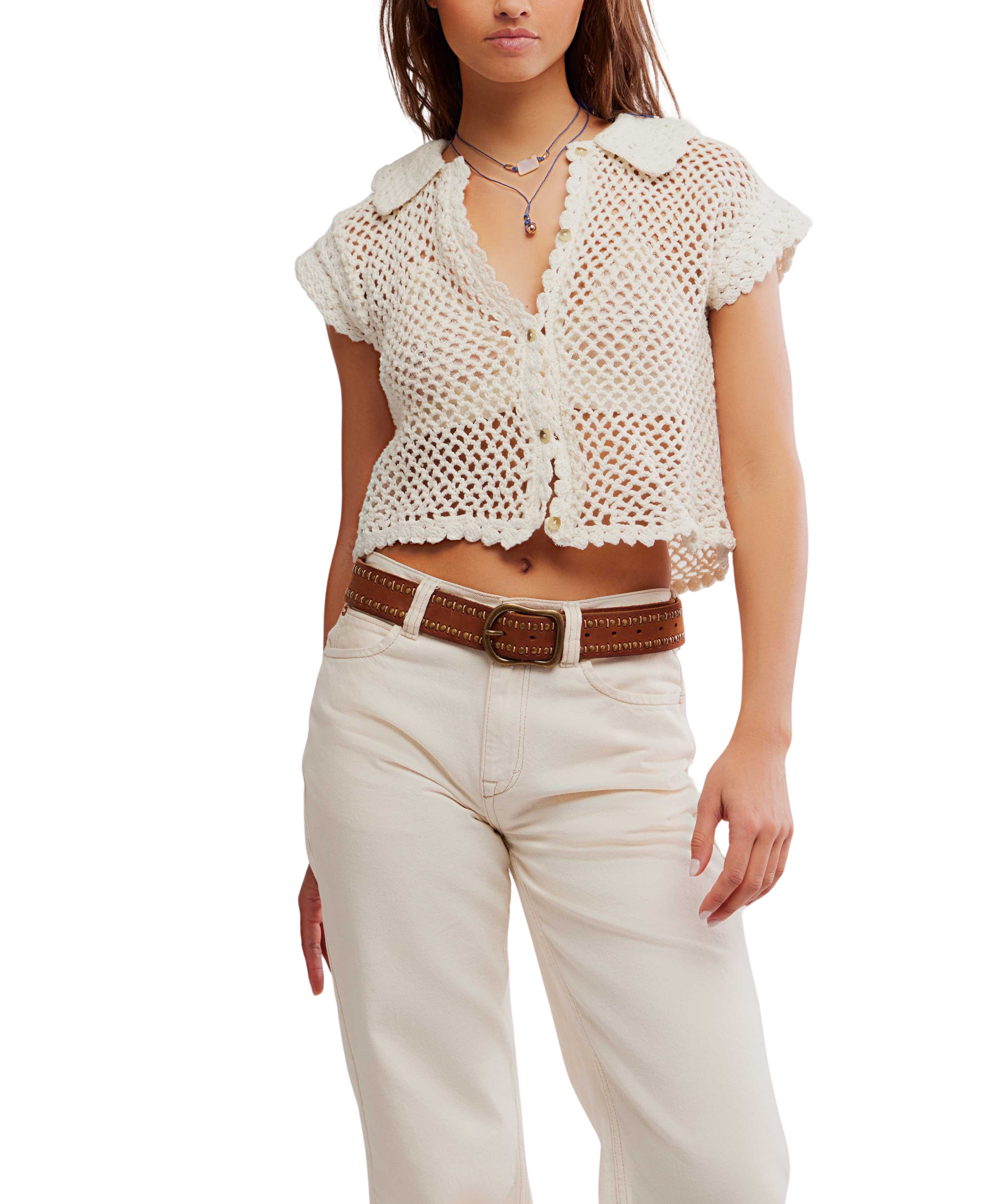 Free People(フリーピープル) クロップドトップス white Free People | Madison's Niche