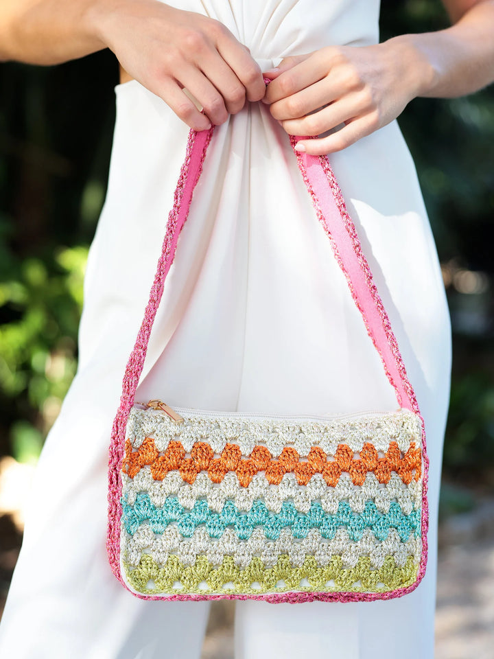 Luna Crochet Shoulder Bag in Multi