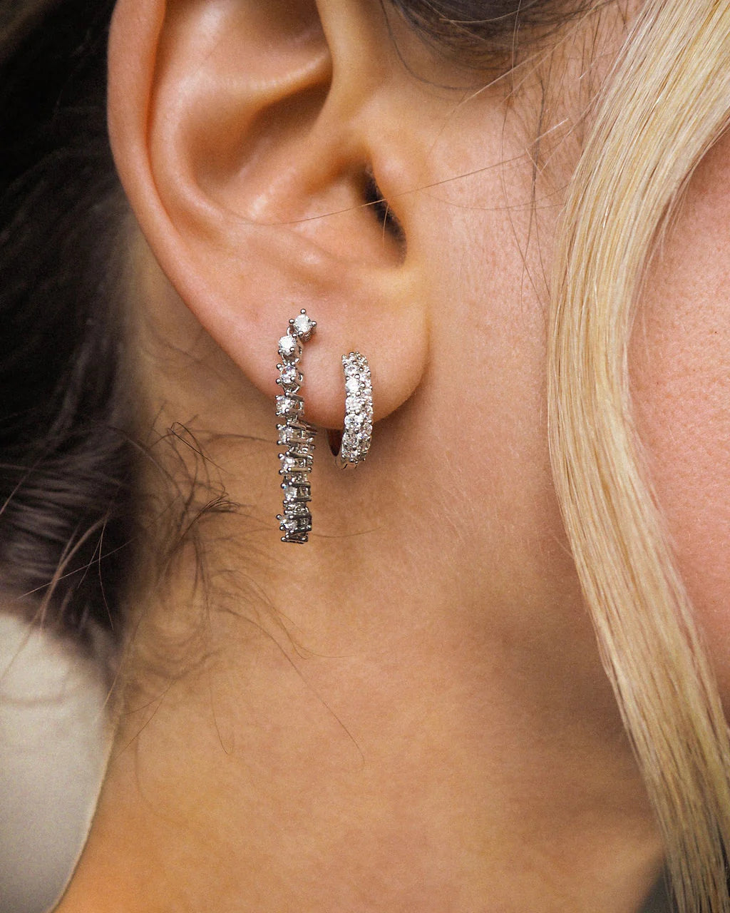 Ballier Chain Studs in Silver - Madison's Niche 