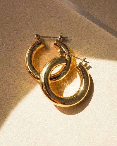 Baby Amalfi Tube Hoops in Gold - Madison's Niche 