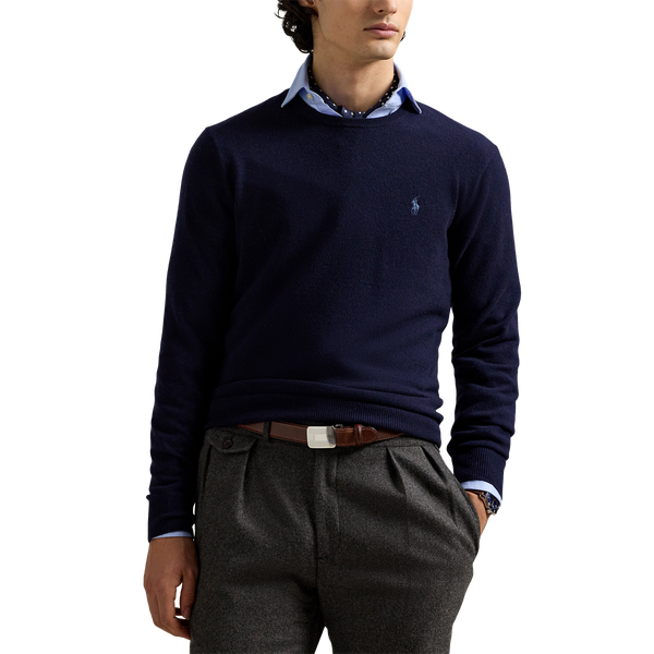 Lux Merino Crewneck in Hunter Navy Madison's Niche 