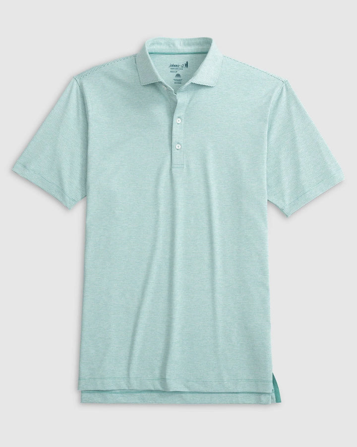 Lyndonn Stripe Polo in Green Grass