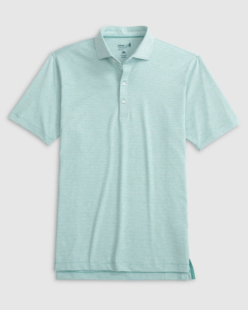 Lyndonn Stripe Polo in Green Grass