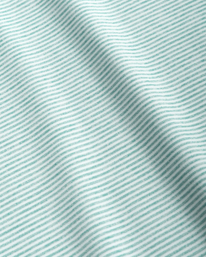 Lyndonn Stripe Polo in Green Grass