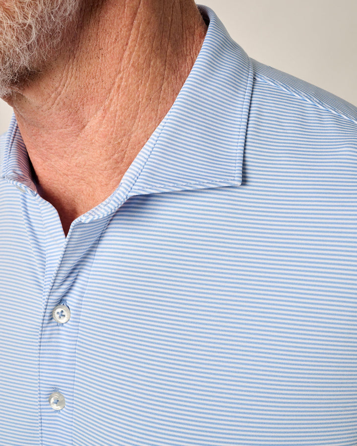 Lyndonn Stripe Polo in Seychelles