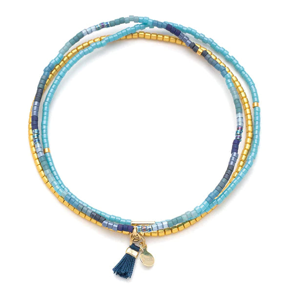 Trio Bracelet in Cobalt