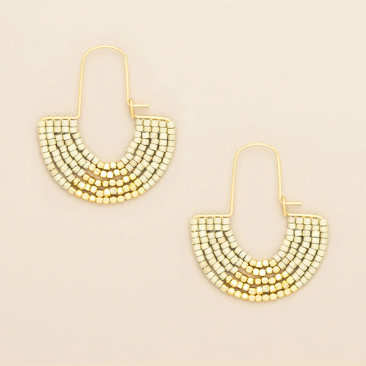 U Hoop Earring- Cream