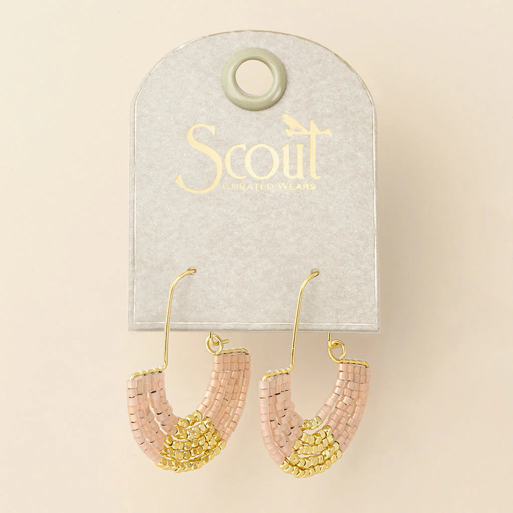 U Hoop Earring- Blush