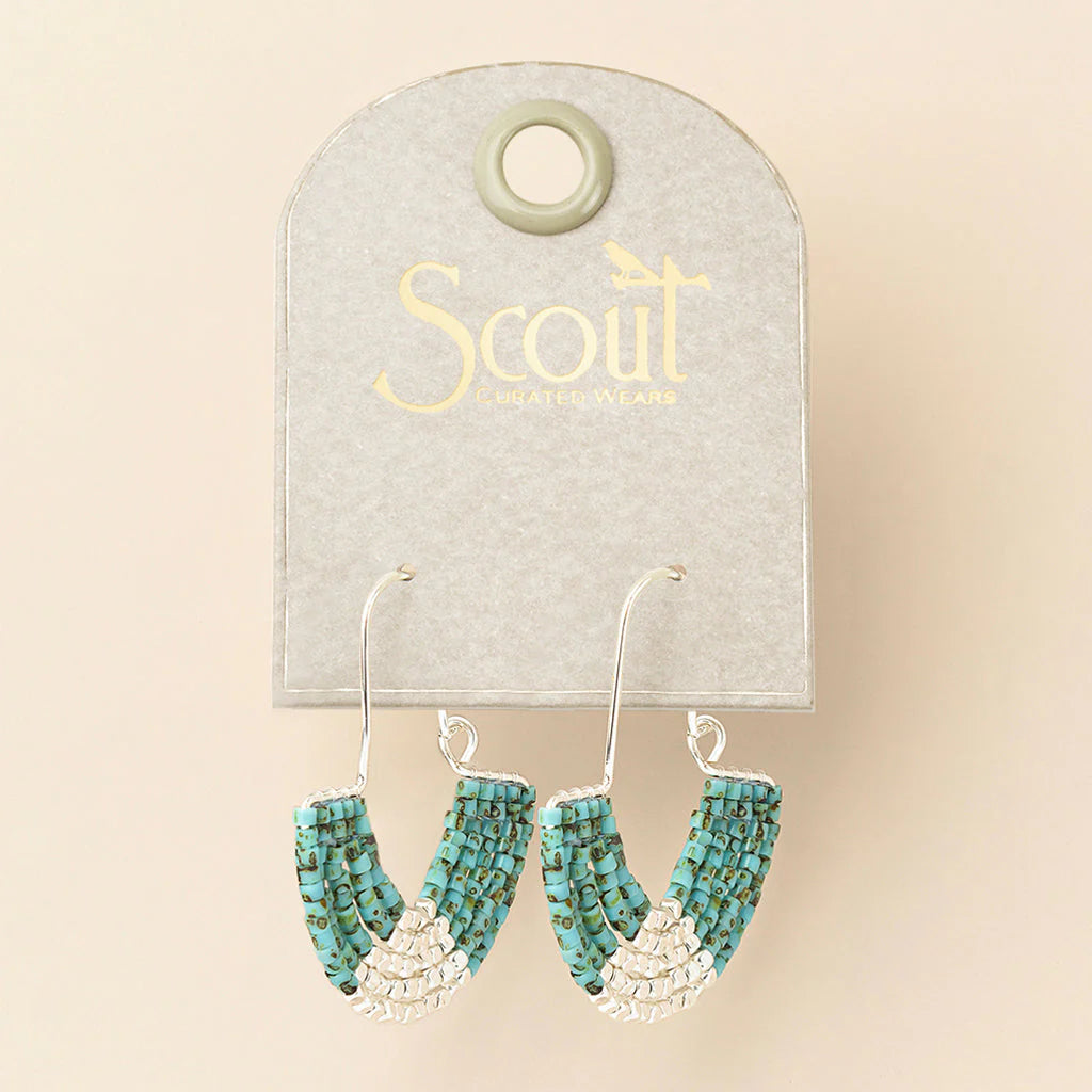 U Hoop Earring- Turquoise
