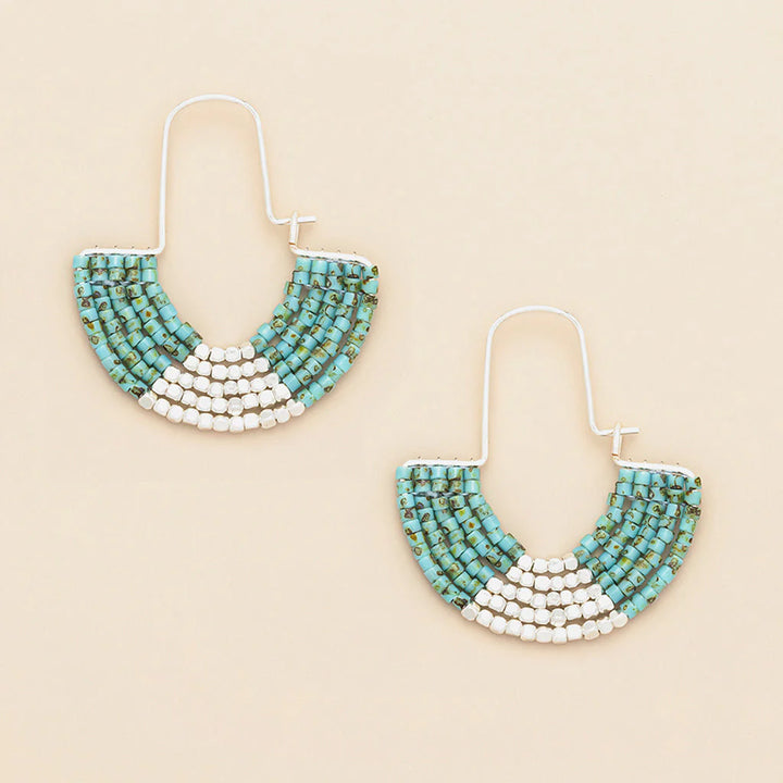U Hoop Earring- Turquoise